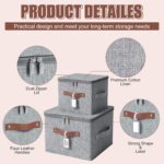 6 Pack 15 Inch Fabric Closet Storage Bins with Lids, 15x10x10In Large Foldable C... - Image 4