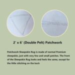 Real Fur Sheepskin Rug with Little Patches, Genuine Fuzzy Wool Sheep Skin Throw ... - Image 3
