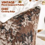 DEZENE Pack of 2 Vintage Floral Euro Sham Covers 24x24 Boho Farmhouse Accents Ch... - Image 3