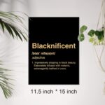 Black Woman Canvas Wall Art Motivational Blacknificent Woman Positive Quotes Gol... - Image 3