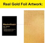 Black Woman Canvas Wall Art Motivational Blacknificent Woman Positive Quotes Gol... - Image 4