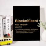 Black Woman Canvas Wall Art Motivational Blacknificent Woman Positive Quotes Gol... - Image 5