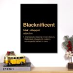 Black Woman Canvas Wall Art Motivational Blacknificent Woman Positive Quotes Gol... - Image 6