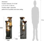 Hamiedun 40''H Water Fountain Outdoor Decor, 4-Tier Crocks Fountains for Outside... - Image 7