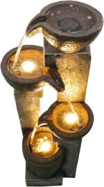 Hamiedun 40''H Water Fountain Outdoor Decor, 4-Tier Crocks Fountains for Outside... - Image 8