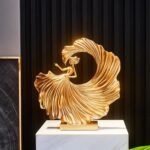 Gold Dancer Resin Sculpture-Modern Art Home/Office Decor for Shelf&Tabletop(10.4... - Image 4
