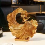 Gold Dancer Resin Sculpture-Modern Art Home/Office Decor for Shelf&Tabletop(10.4... - Image 5
