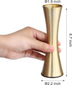 Vixdonos 6.7 inch Brass-Toned Metal Vase Small Dried Flower Vase Set of 2 Modern... - Image 3