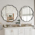 Round Wavy Mirror, 24 Inch Metal Frame Circle Mirror, Round Wall Mounted for Ent... - Image 3
