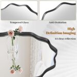 Round Wavy Mirror, 24 Inch Metal Frame Circle Mirror, Round Wall Mounted for Ent... - Image 4