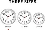 Rohioue 14 Inch Wall Clock Modern Battery Operated Silent Non Ticking Analog Clo... - Image 4