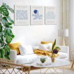 Framed Blue Posters Canvas Wall Art Set of 3 - Coastal Aesthetic Wall Decor Pict... - Image 5