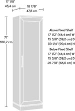 Sauder HomePlus Narrow Pantry Storage Cabinet Slim Single Door with Adjustable S... - Image 4