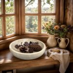 Travertine Decorative Bowls for Home Decor, Marble Fruit Bowl for Kitchen Counte... - Image 4