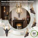 GIGICICI 13.7x5.5-Inch Antelope Head Wall Sculpture Modern Resin Animal Decor Ar... - Image 3