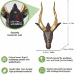 GIGICICI 13.7x5.5-Inch Antelope Head Wall Sculpture Modern Resin Animal Decor Ar... - Image 4
