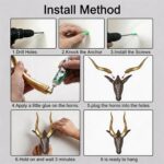 GIGICICI 13.7x5.5-Inch Antelope Head Wall Sculpture Modern Resin Animal Decor Ar... - Image 5
