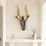 GIGICICI 13.7x5.5-Inch Antelope Head Wall Sculpture Modern Resin Animal Decor Ar... - Image 6