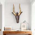 GIGICICI 13.7x5.5-Inch Antelope Head Wall Sculpture Modern Resin Animal Decor Ar... - Image 8