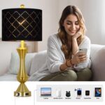 29" Gold Modern Table Lamps Set of 2, 3-Way Dimmable Touch Lamps for Nightstand ... - Image 5