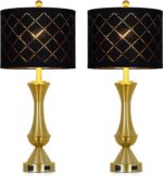 29" Gold Modern Table Lamps Set of 2, 3-Way Dimmable Touch Lamps for Nightstand ... - Image 9