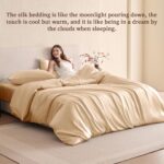 THXSILK 6A+ Grade 1 Pcs Silk Champagne Duvet Quilt Cover, 100% Top Grade Mulberr... - Image 7