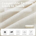 Linen Curtains 108 inch Length Custom Trained Pinch Pleat Curtains Light Filteri... - Image 3