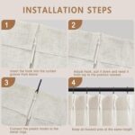 Linen Curtains 108 inch Length Custom Trained Pinch Pleat Curtains Light Filteri... - Image 4