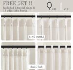 Linen Curtains 108 inch Length Custom Trained Pinch Pleat Curtains Light Filteri... - Image 6