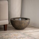 XBrand 19.8" W Round Sphere Water Fountain Indoor Outdoor with LED Light, Polyre... - Image 5