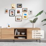 5x7 Picture Frame Set of 2, 5 x 7 Wood Photo Frames with Mat for 4x6, Natural Wo... - Image 7