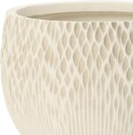 LuxenHome 14" Dia Round Planter for Indoor Plants, Large Outdoor Plant Pot with ... - Image 4