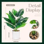 Der Rose 2 Pack 16" Fake Plants Artificial Tropical Plants Indoor Faux Greenery ... - Image 4