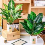 Der Rose 2 Pack 16" Fake Plants Artificial Tropical Plants Indoor Faux Greenery ... - Image 7