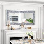 Crystal Crush Diamond Wall Mirror-47 x24 Silver Mirror, Gorgeous Rectangle Mirro... - Image 3