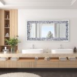 Crystal Crush Diamond Wall Mirror-47 x24 Silver Mirror, Gorgeous Rectangle Mirro... - Image 4