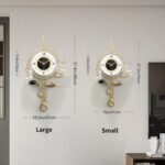 Decorative Gold Wall Clock, Large 27.5 Inch Modern Boho Silent Non-Ticking Batte... - Image 4