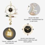 Decorative Gold Wall Clock, Large 27.5 Inch Modern Boho Silent Non-Ticking Batte... - Image 6