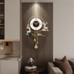 Decorative Gold Wall Clock, Large 27.5 Inch Modern Boho Silent Non-Ticking Batte... - Image 7