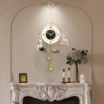 Decorative Gold Wall Clock, Large 27.5 Inch Modern Boho Silent Non-Ticking Batte... - Image 8