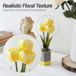 Cordless Flower Table Lamp, LED Battery Operated Portable Light, 2 AA Batteries ... - Image 4