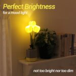 Cordless Flower Table Lamp, LED Battery Operated Portable Light, 2 AA Batteries ... - Image 6