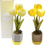 Cordless Flower Table Lamp, LED Battery Operated Portable Light, 2 AA Batteries ... - Image 10