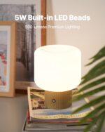 MAGCHARM Halo Mushroom Lamp, 5W Cute Cordless Rechargeable Table Lamp with Glass... - Image 3
