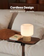 MAGCHARM Halo Mushroom Lamp, 5W Cute Cordless Rechargeable Table Lamp with Glass... - Image 6