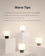 MAGCHARM Halo Mushroom Lamp, 5W Cute Cordless Rechargeable Table Lamp with Glass... - Image 9