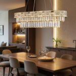 34.3" L Modern Crystal Chandeliers for Dining Room 12 Lights Gold Chandelier Lar... - Image 3