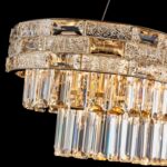 34.3" L Modern Crystal Chandeliers for Dining Room 12 Lights Gold Chandelier Lar... - Image 6