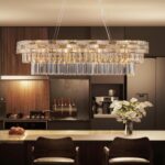 34.3" L Modern Crystal Chandeliers for Dining Room 12 Lights Gold Chandelier Lar... - Image 9