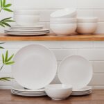 Pfaltzgraff Josephine 24-Piece Dinnerware Set, Porcelain Dish Set with Embossed ... - Image 5